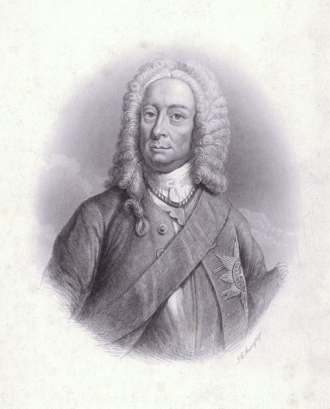 King George II (gravyr) av English School