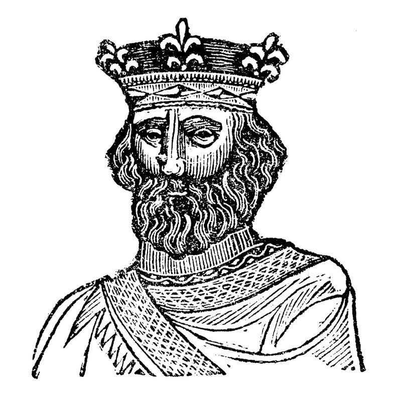 Kung Henrik II (träsnitt) av English School