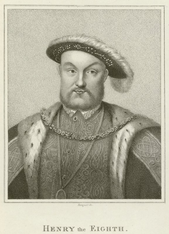 Kung Henrik VIII (gravyr) av English School
