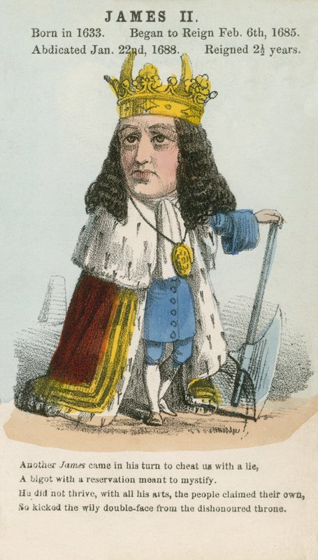 King James II (akvatint) av English School