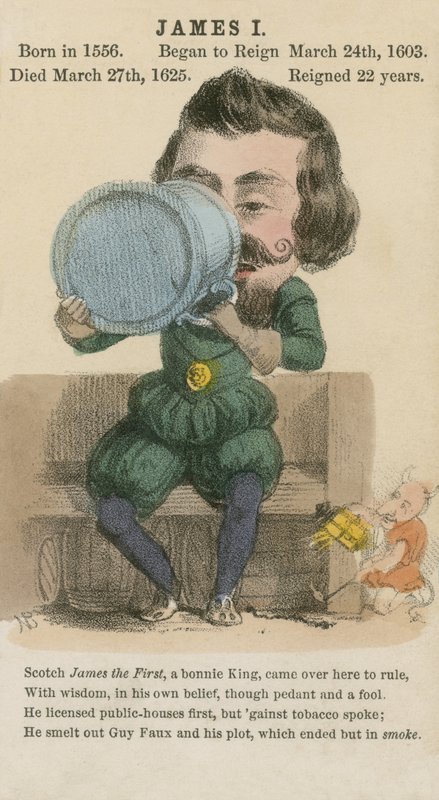 King James I (akvatint) av English School