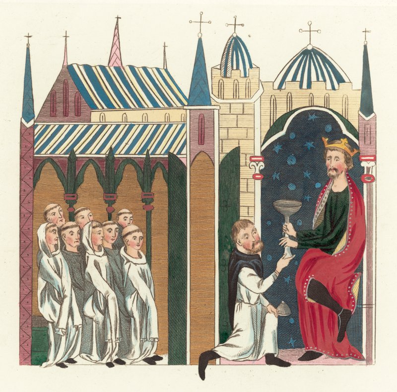 King John (färgad gravyr) av English School