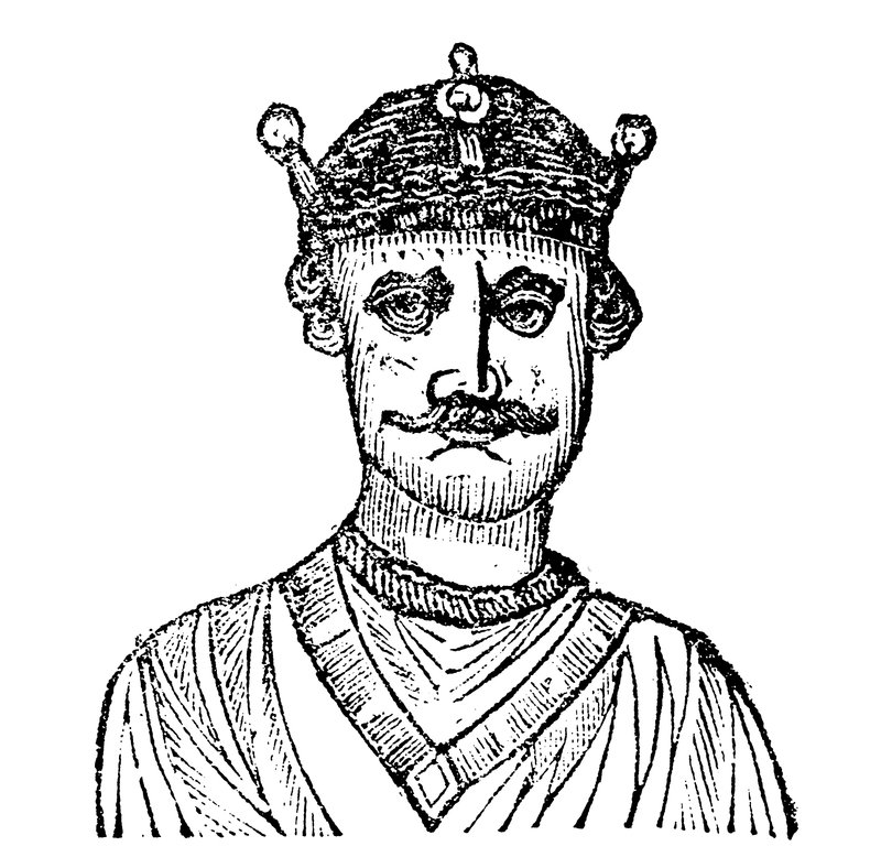 Kung William II, tillnamnet Rufus (träsnitt) av English School