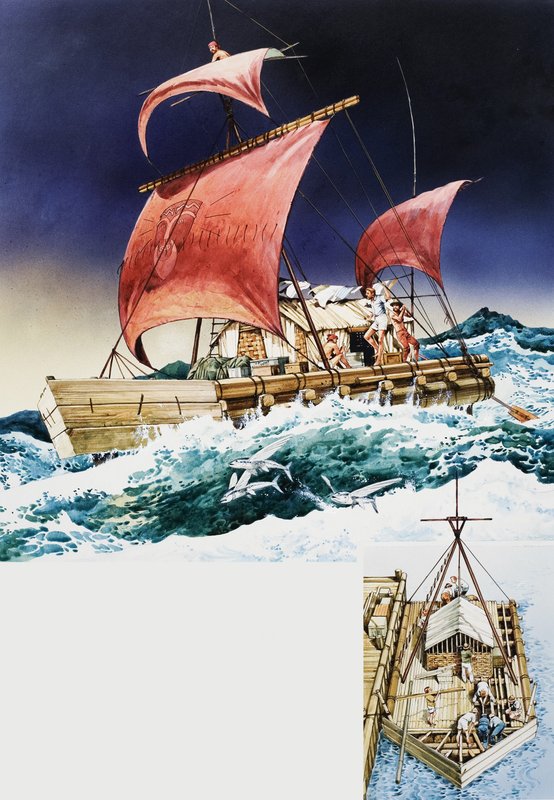 Kon-Tiki på sin episka resa av English School