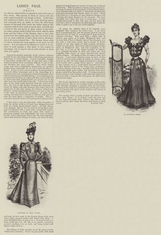 Damsida (litho) av English School