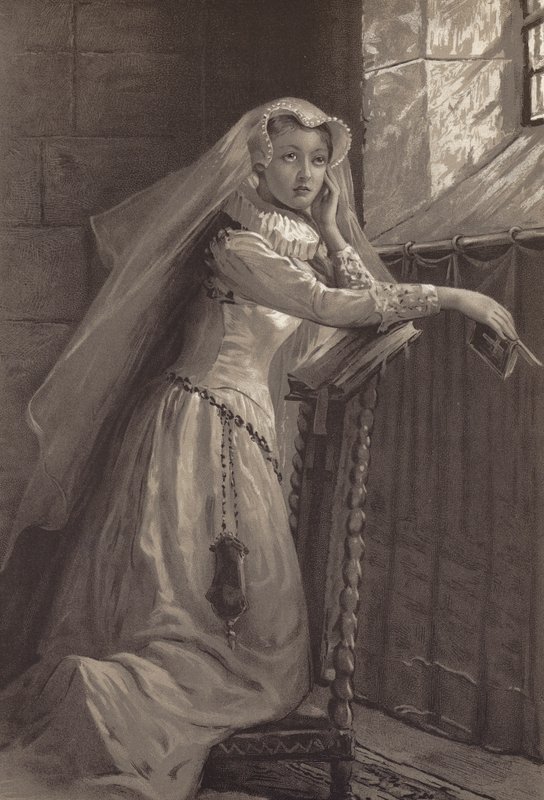 Lady Jane Gray (litho) av English School