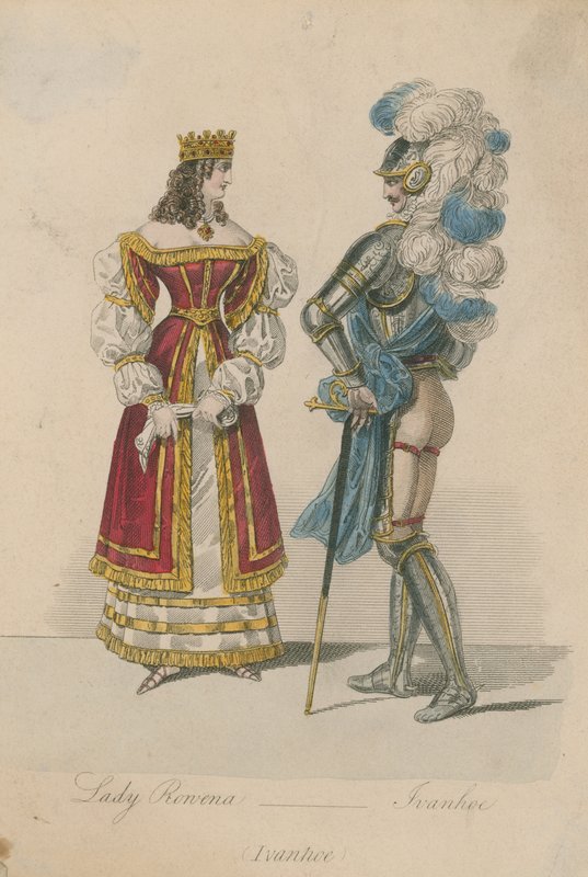 Lady Rowena och Ivanhoe av English School