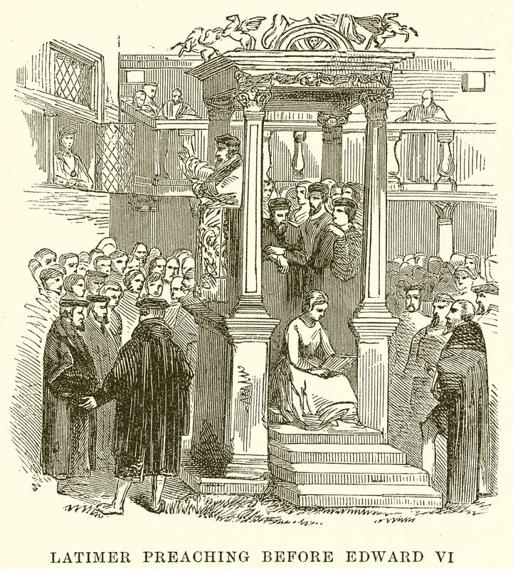 Latimer predikar före Edward VI av English School