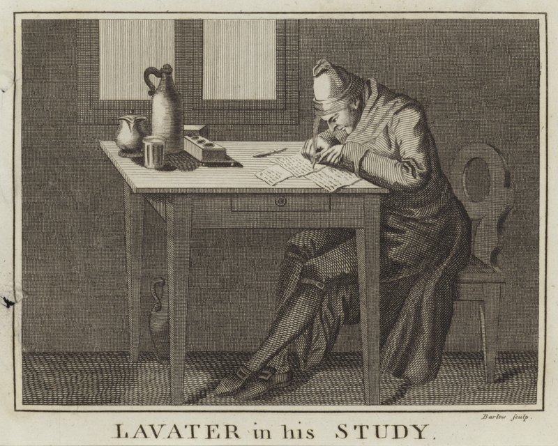 Lavater i sitt arbetsrum av English School