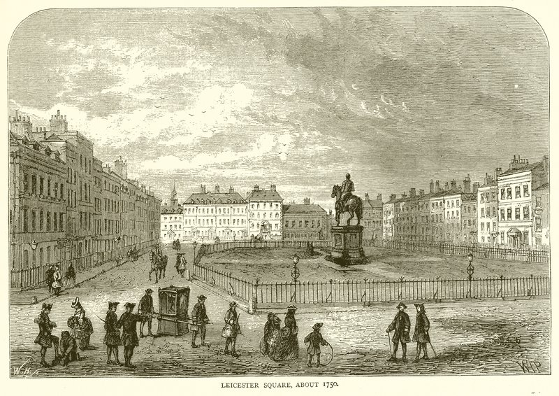 Leicester Square, omkring 1750 av English School