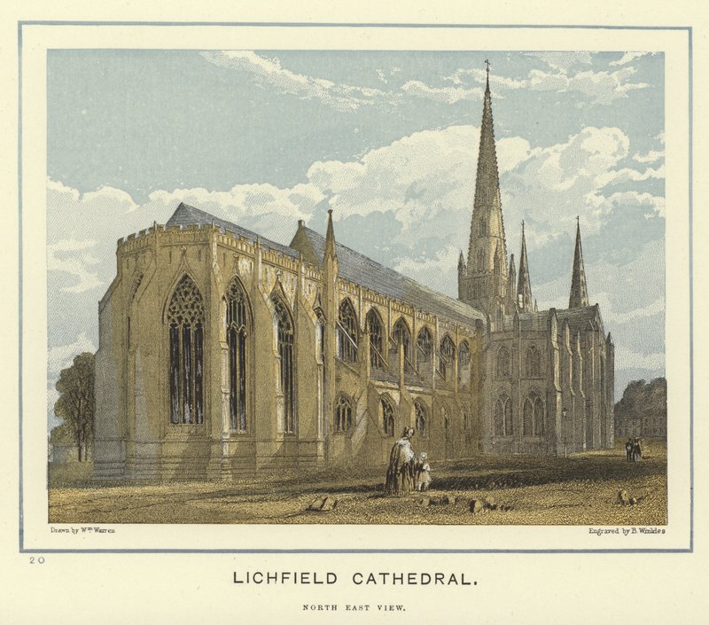 Lichfield Cathedral, nordostvy av English School