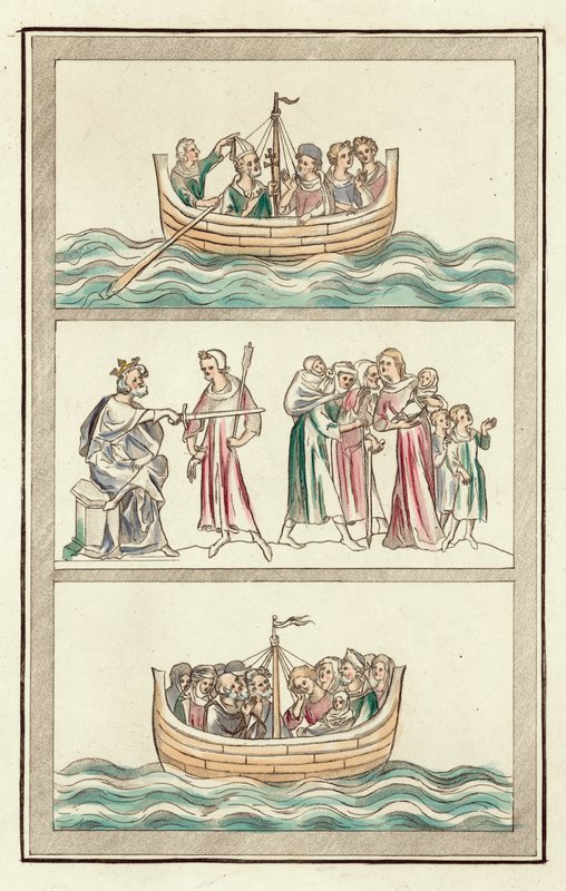Life of Thomas Becket (färgad gravyr) av English School