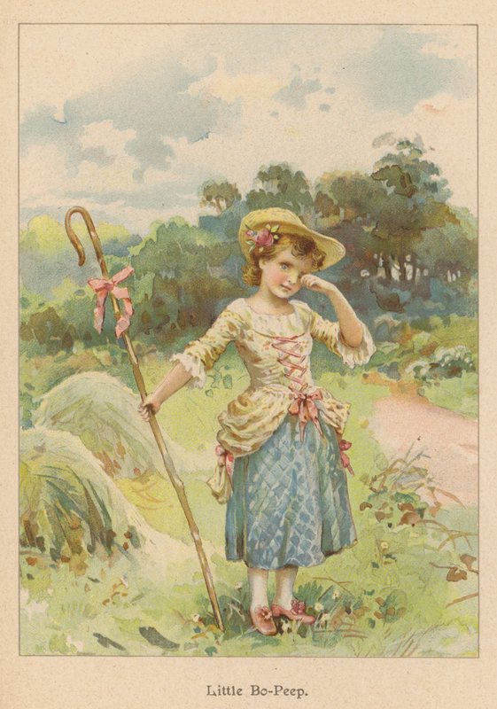 Little Bo-Peep (chromolitho) av English School