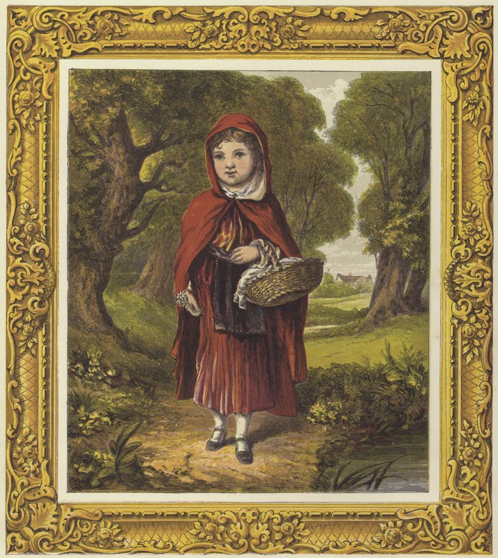Rödluvan (färg litho) av English School