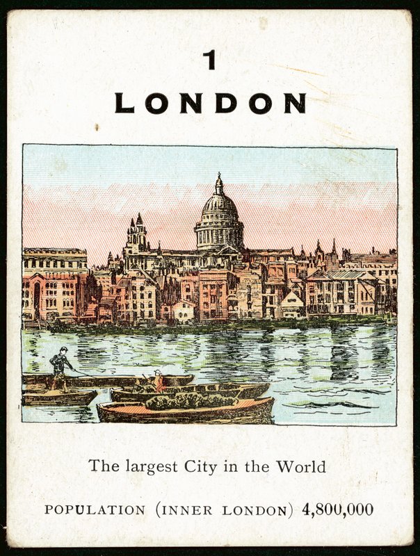 London (färg litho) av English School