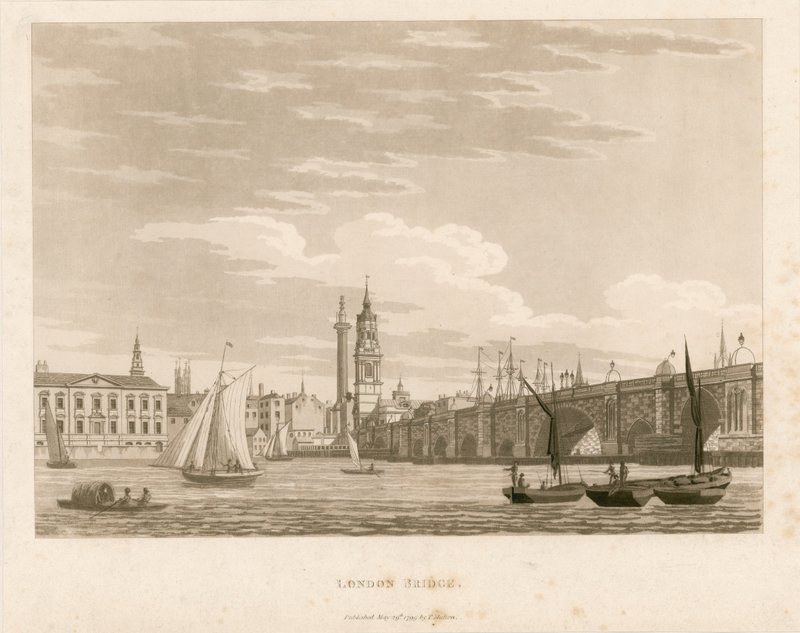 London Bridge, 1799 av English School