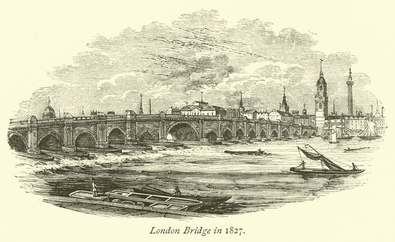 London Bridge 1827 av English School