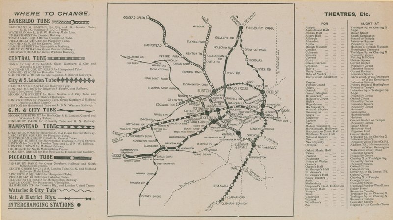 Karta över Londons tunnelbana av English School