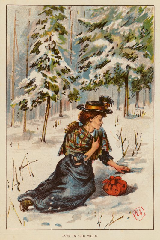 Lost in the Wood (färg litho) av English School