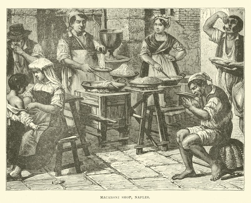 Makaronaffär, Neapel av English School