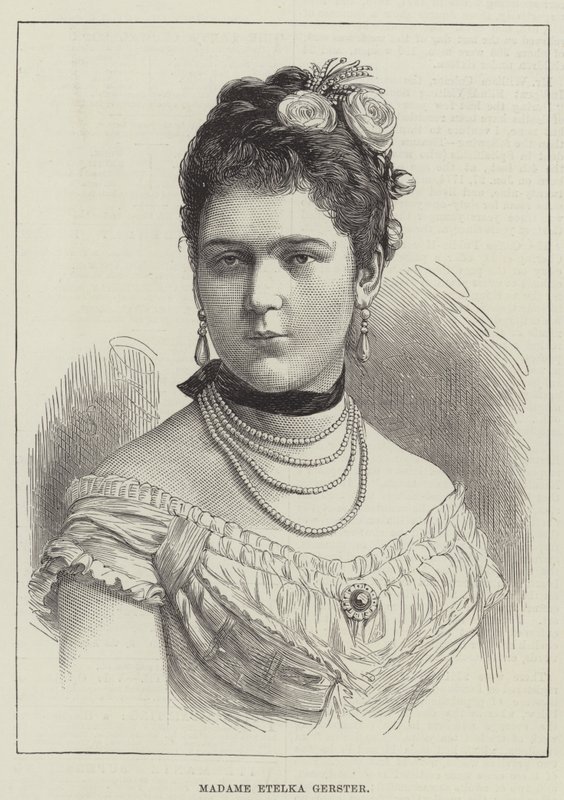 Madame Etelka Gerster (gravyr) av English School