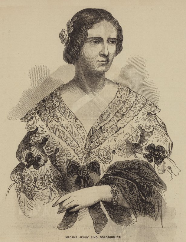 Madame Jenny Lind Goldschmidt (gravyr) av English School