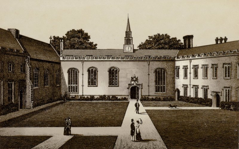 Magdalen College (litho) av English School