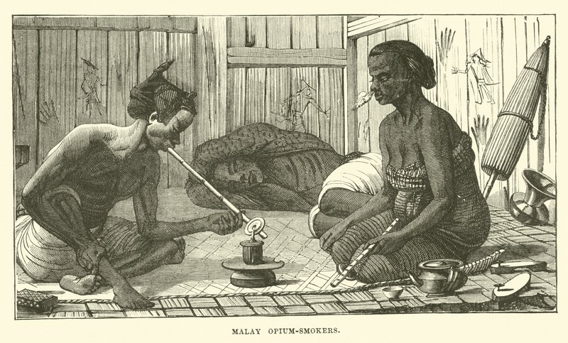 Malajiska opiumrökare av English School