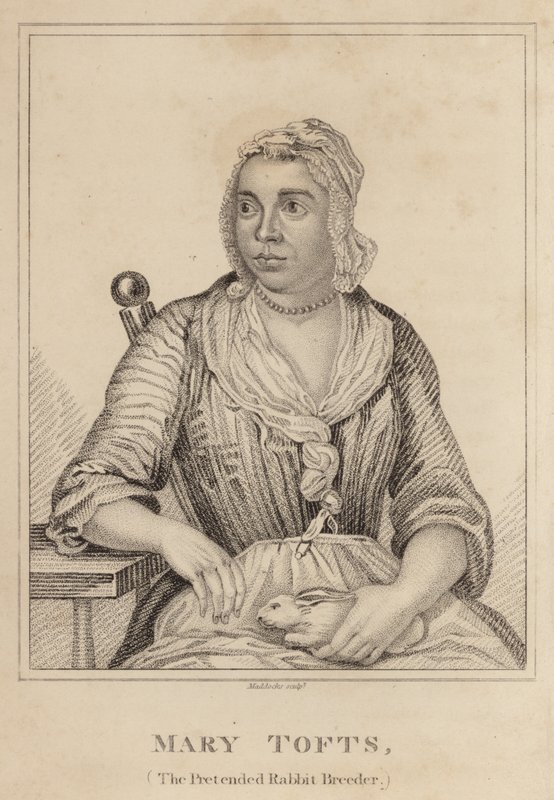 Mary Tofts, The Pretended Rabbit Breeder av English School