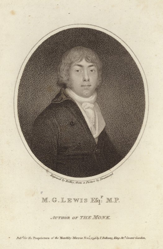 Matthew Lewis, engelsk författare och politiker av English School
