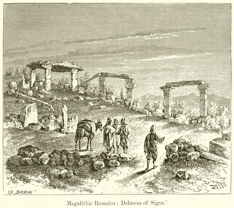 Megalitiska kvarlevor: Dolmens of Sigus av English School