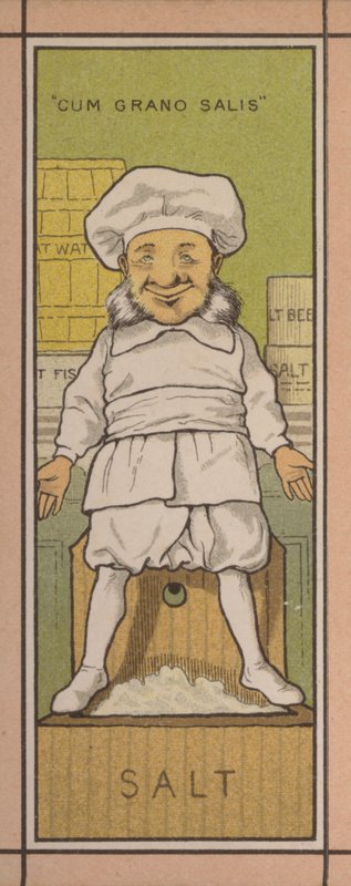 Menyillustration: Salt (färg litho) av English School