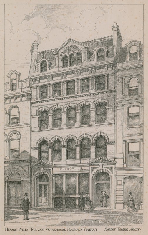 Herrarna Willis Tobakslager, Holborn Viaduct av English School