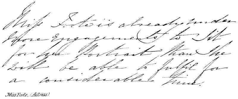Miss Foote, (skådespelerska) av English School