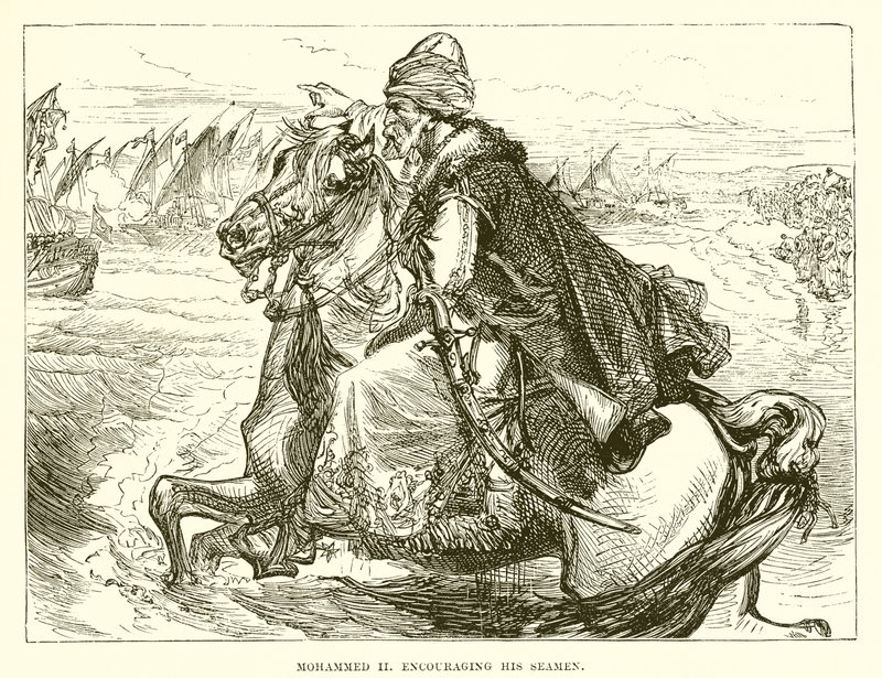 Mohammed II uppmuntrar sina sjömän av English School