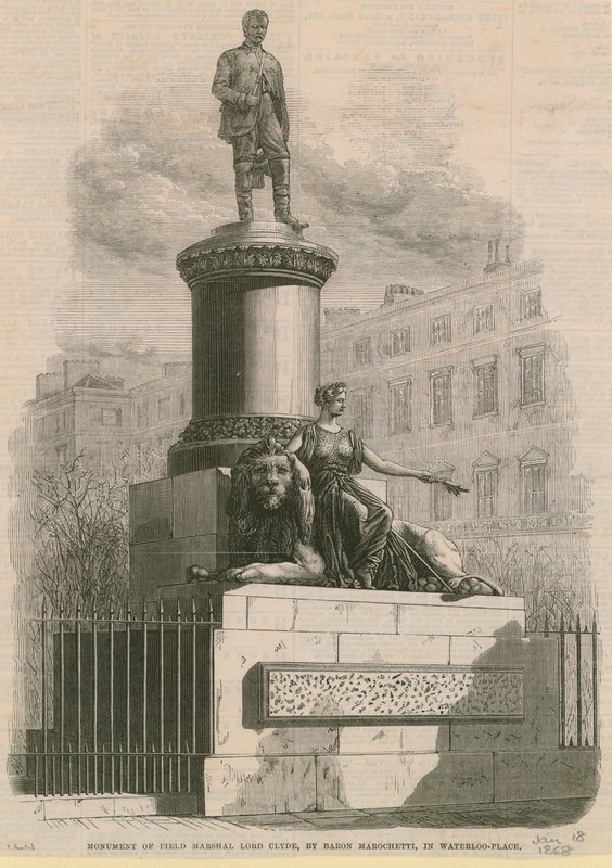 Monument över fältmarskalken Lord Clyde av English School