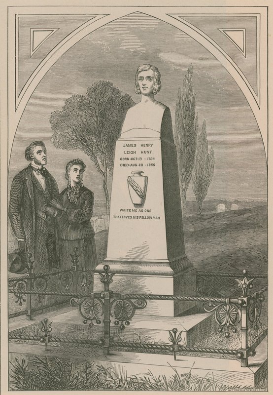 Monument till James Henry Leigh Hunt av English School