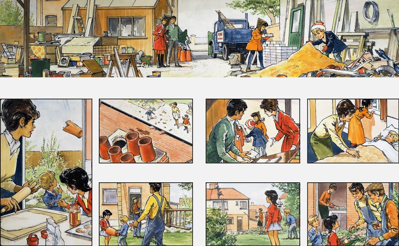 Mamma visar hur man gör av English School