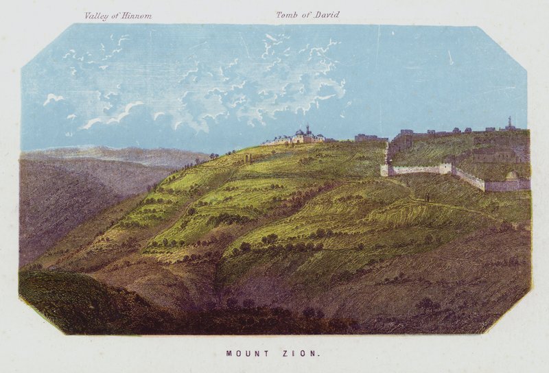 Mount Zion (färg litho) av English School