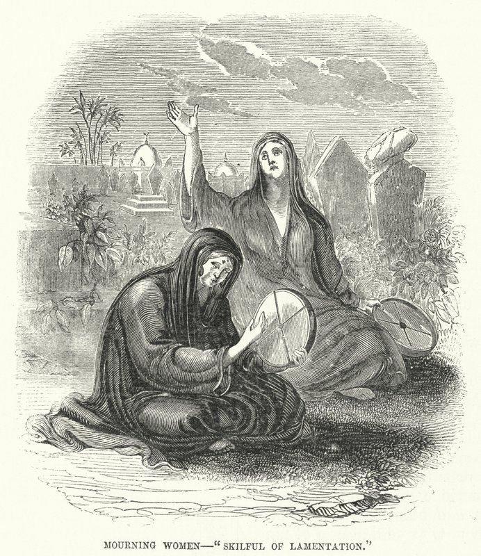 Sörjande kvinnor, "Skilful of Lamentation" av English School