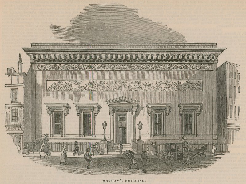 Moxhays byggnad på Threadneedle Street av English School