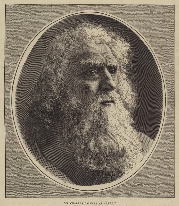 Mr Charles Calvert som "Lear" (gravyr) av English School