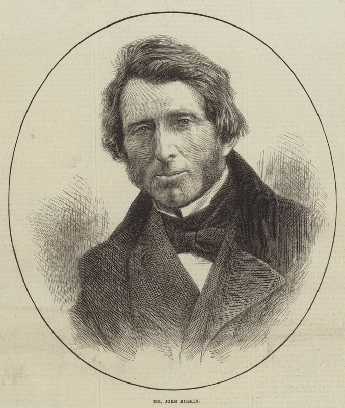 Mr John Ruskin (gravyr) av English School