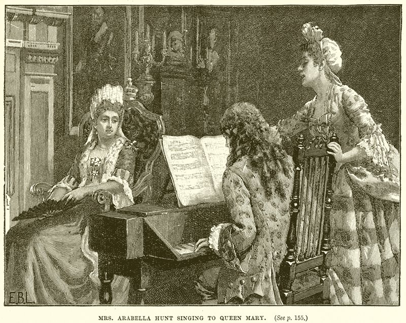 Mrs Arabella Hunt sjunger till Queen Mary av English School