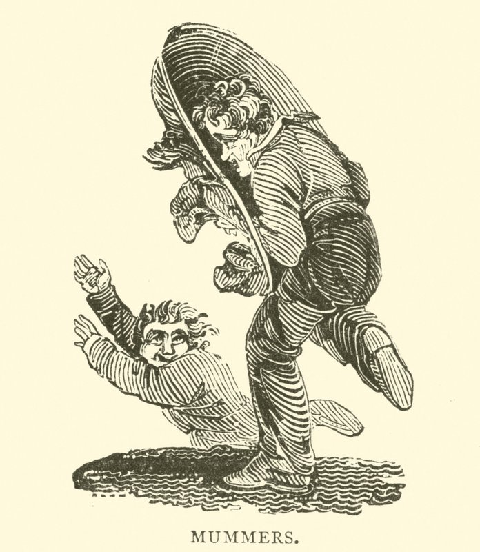 Mummers (träsnitt) av English School