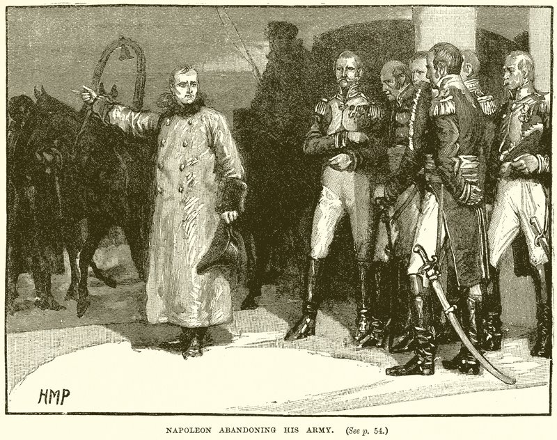 Napoleon överger sin armé av English School