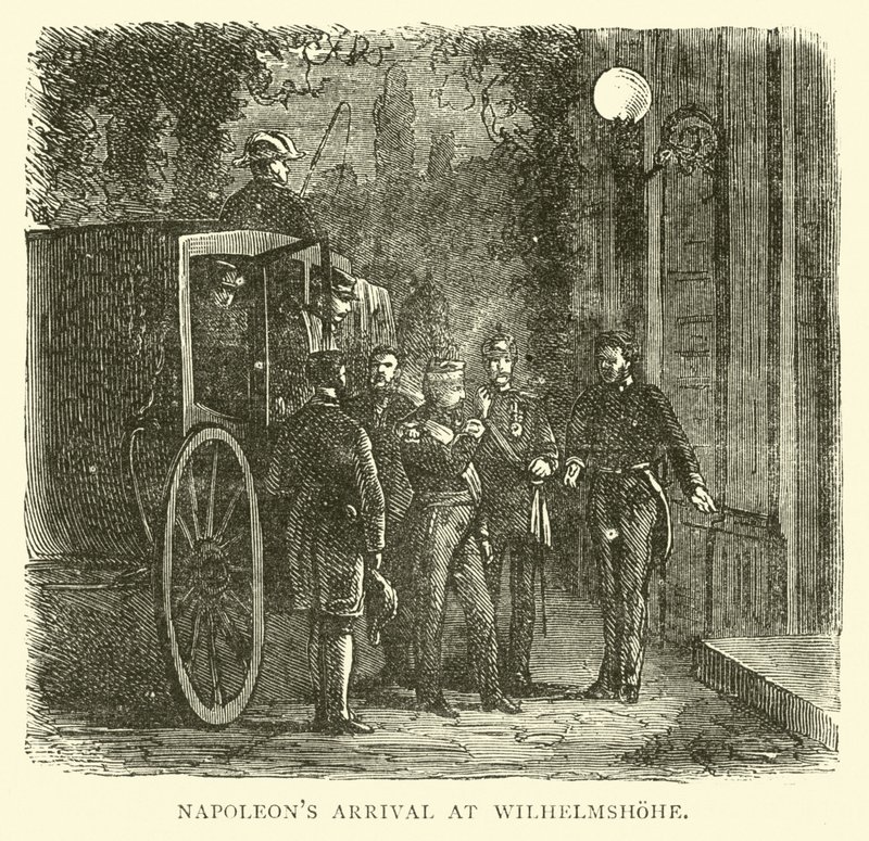 Napoleons ankomst till Wilhelmshohe, september 1870 av English School