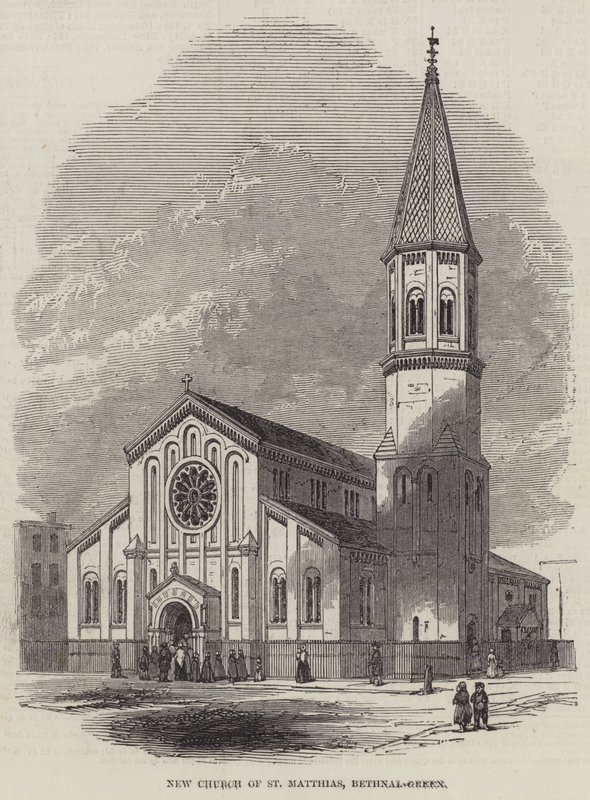 New Church of St Matthias, Bethnal-Green (gravyr) av English School