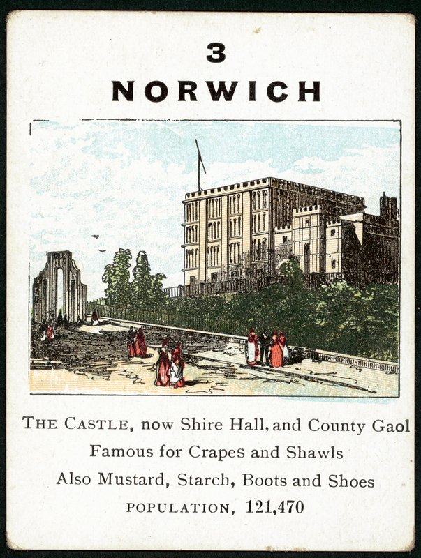 Norwich (färg litho) av English School