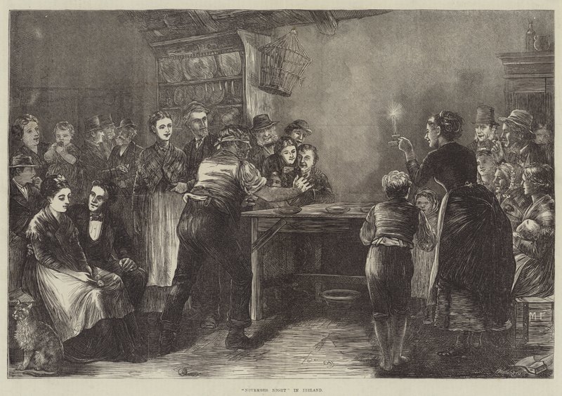"November Night" på Irland (gravyr) av English School